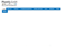 Tablet Screenshot of pharetis.de